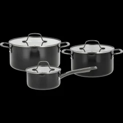 Blavet Grydesæt m/låg 6 dele