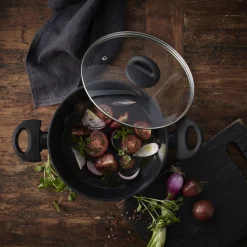 Ceramica Gryde med glaslåg