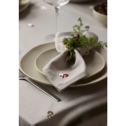 Christmas Hearts Embroidery Stofservietter 4 stk.