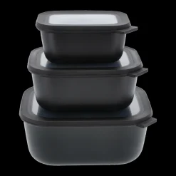 Cirqula høj Rekt. skålesæt m.låg 3 stk.