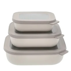 Cirqula lav Rekt. skålesæt m.låg 3 stk.