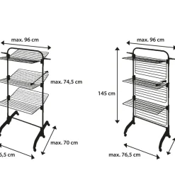 Comfort Tower 420 Black Tørrestativ