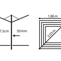 Linomatic 400 Easy Paraplytørrestativ