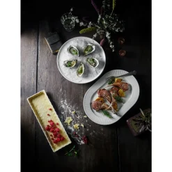 Plissé Serveringsfad ovalt