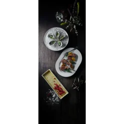 Plissé Serveringsfad ovalt