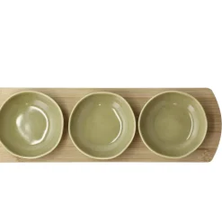 Shoku Bambusbakke med 3 skåle