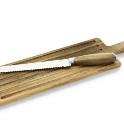 Skærebræt med brødkniv