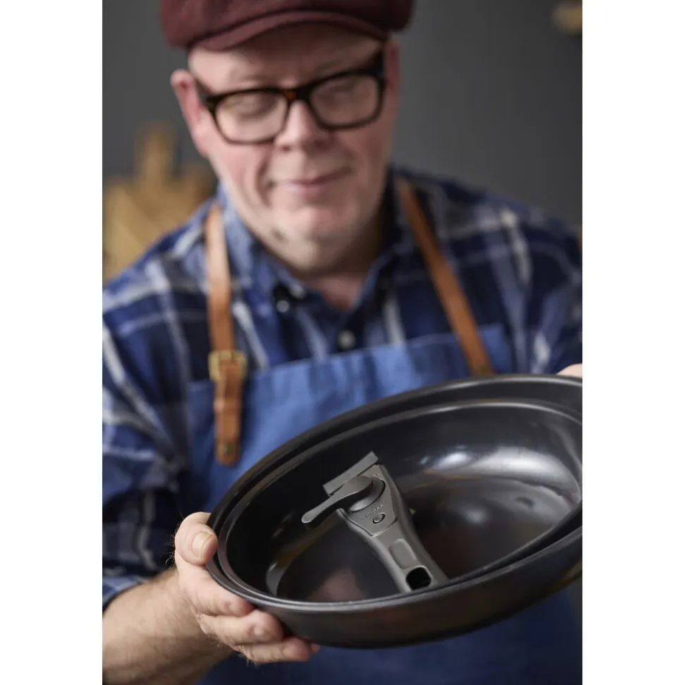 Stegepandesæt aftagel. håndtag