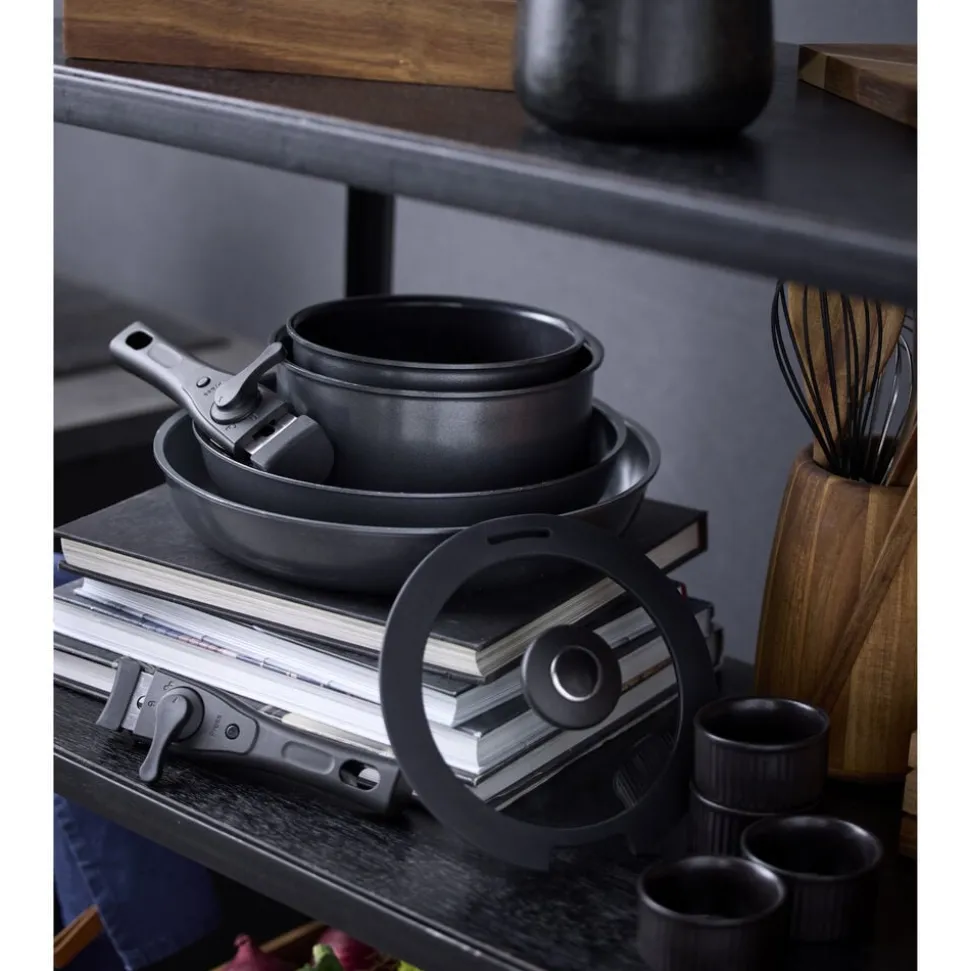 Stegepandesæt aftagel. håndtag