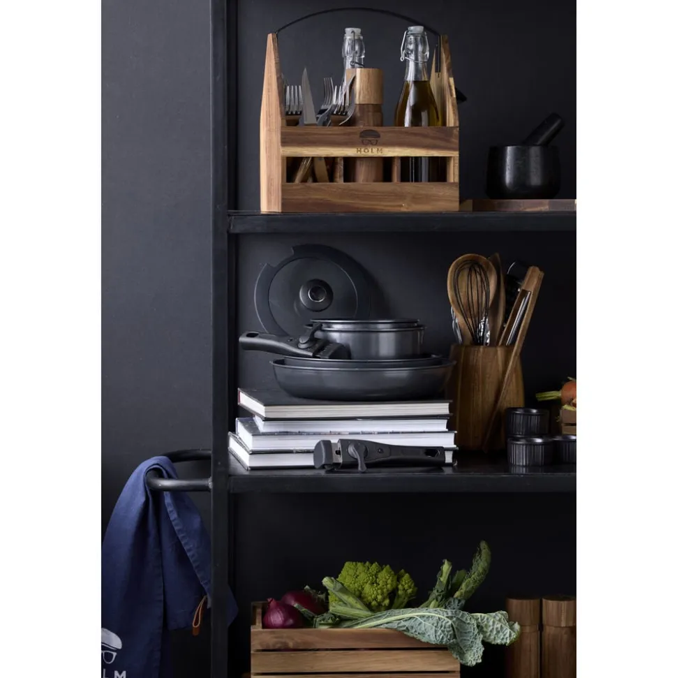 Stegepandesæt aftagel. håndtag