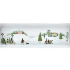 Vinter Plissé Fad rektangulært