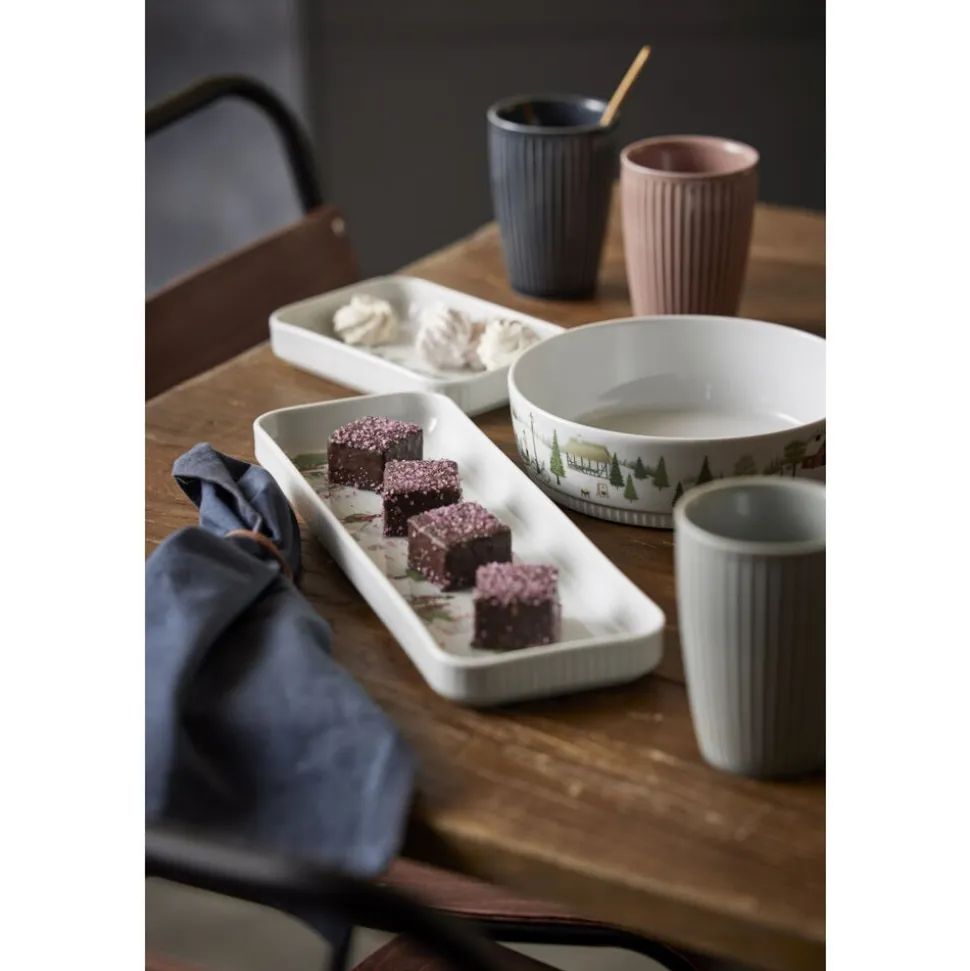 Vinter Plissé Fad rektangulært