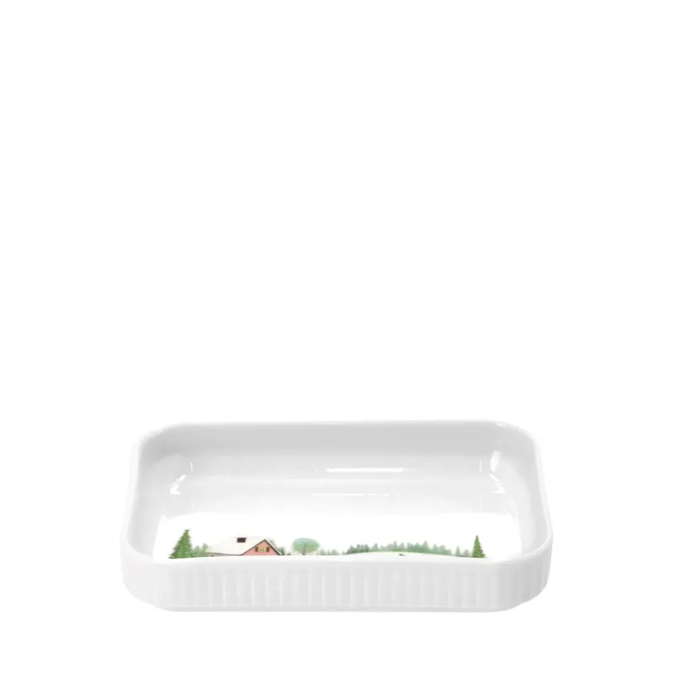 Vinter Plissé Fad rektangulært