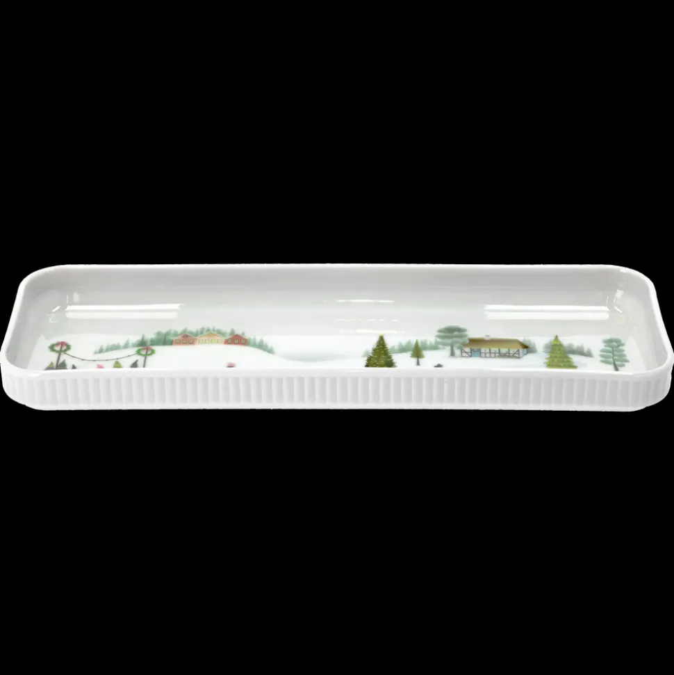 Vinter Plissé Fad rektangulært