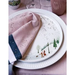 Vinter Toulouse Tallerken flad lige kant