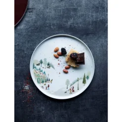 Vinter Toulouse Tallerken flad lige kant